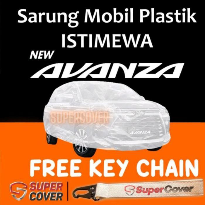 cover mobil / sarung mobil Toyota avanza plastik transparan super cover tebal waterproof