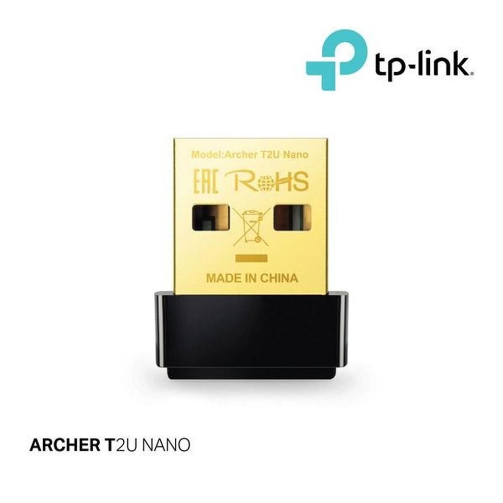 TP-LINK Archer T2U Nano | AC600 Nano Wireless | USB Adapter | WiFi Dongle | Dual Band | WiFi 5 | USB