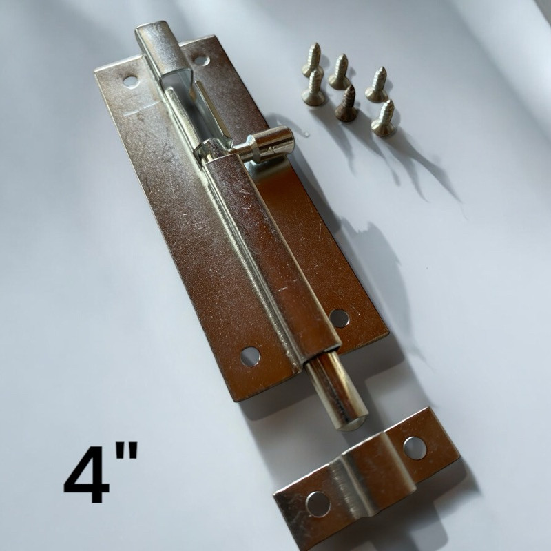 Grendel Slot Jendela Dan Pintu 4 inch / Grendel Slot Pintu Jendela Stainless Steel FREE SKRUP