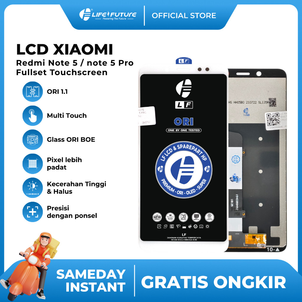[LCD LIFE FUTURE] - (GARANSI LEM) LCD Xiaomi Redmi Note 5 / note 5 Pro Fullset Touchscreen LCD LF GR