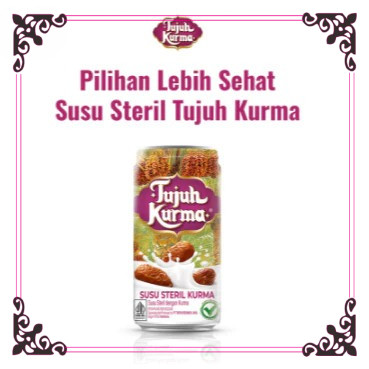 1 DUS Susu Steril Tujuh Kurma - Isi 12 Kaleng x 200 ml Harga Grosir