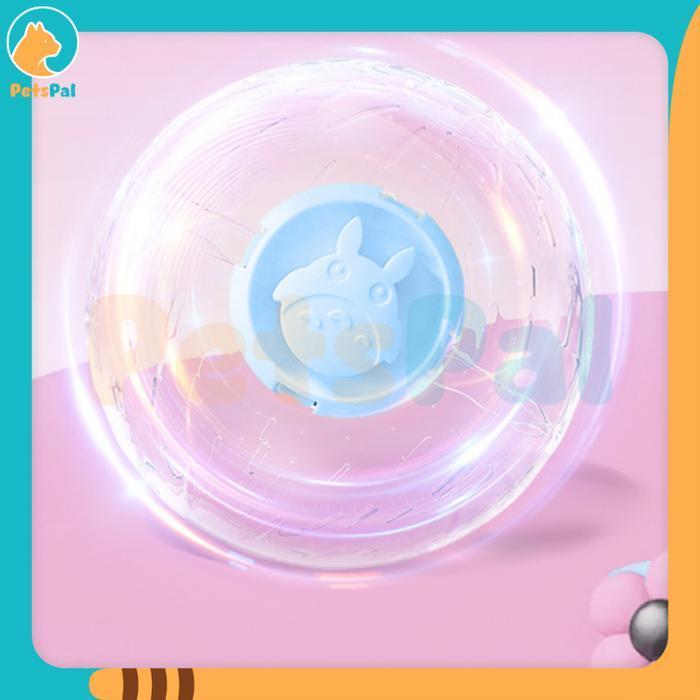 Bola Lari Roda Lari Hamster Transparan Lampu Menyala Hamster Toy Running Ball Light - Blue
