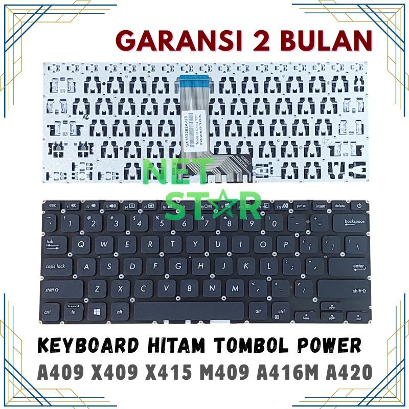 Keyboard Laptop Asus VivoBook 14 A420 A420U A420UA M409 M409B -NSTAR