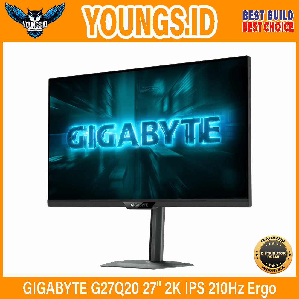LED GIGABYTE G27Q20 / GS27Q20 27" 2K IPS 210Hz Ergonomics Gaming Monitor 27 inch 1440p QHD