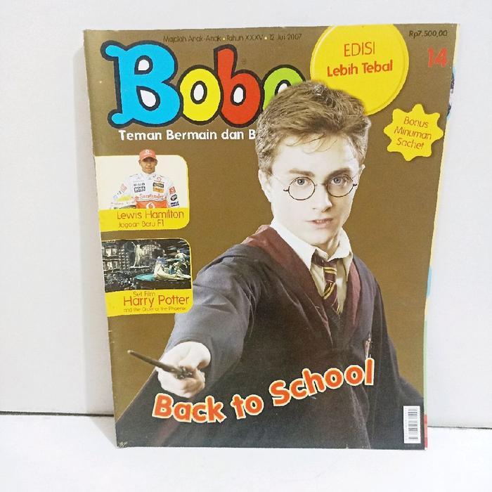 Majalah bobo 12 Juli 2007 : Back to school edisi cover Harry potter