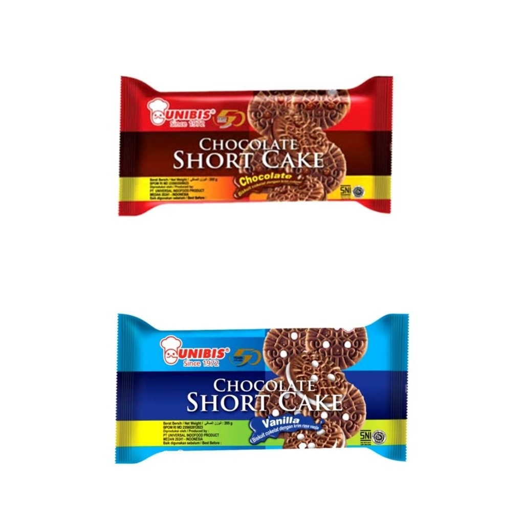 Unibis  chocolate Short Cake coklat / vanila 192 gram- ABH