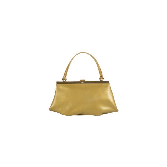 Dowa Vega Leather Hand Bag - Gold