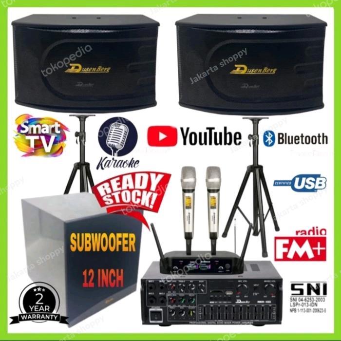 KARAOKE SET DUSENBERG speaker 10 inch amplifier , subwoofer 12 inch