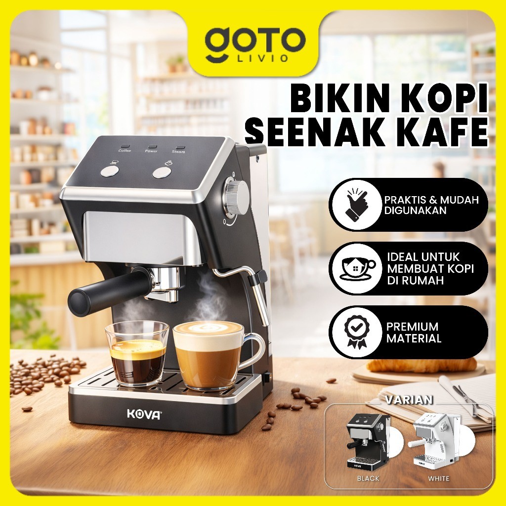 [COD] Kova Prezzo Coffee Grinder Mesin Pembuat Kopi Espresso 1.5L