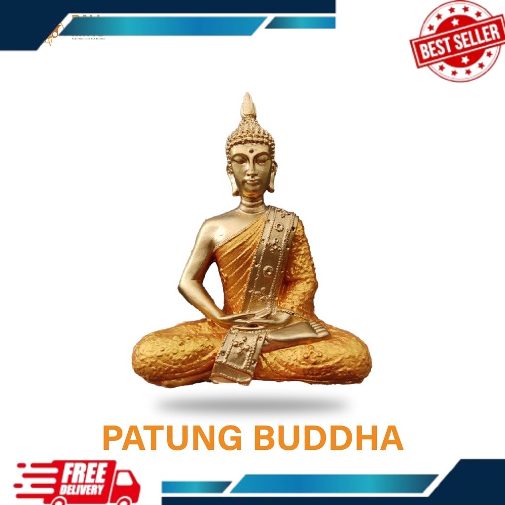 Patung Buddha 30cm - Patung Buddha Resin - Patung Buddha Thailand - Patung Buddha Kepala Runcing TER