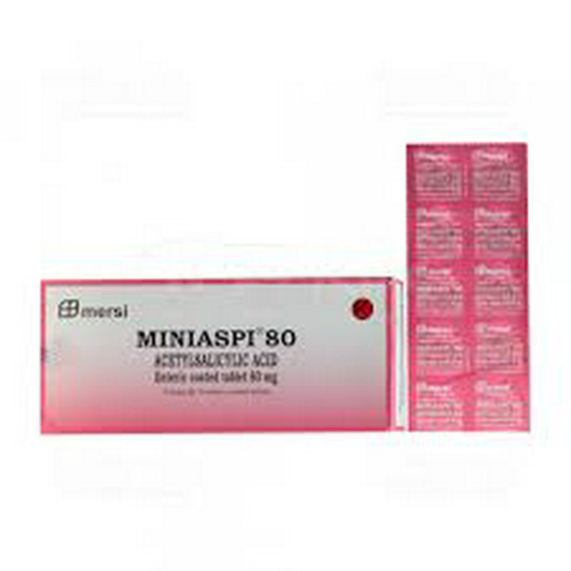 MINIASPI 80 80 MG 1 BOTOL @ 30 TABLET SALUT ENTERIK