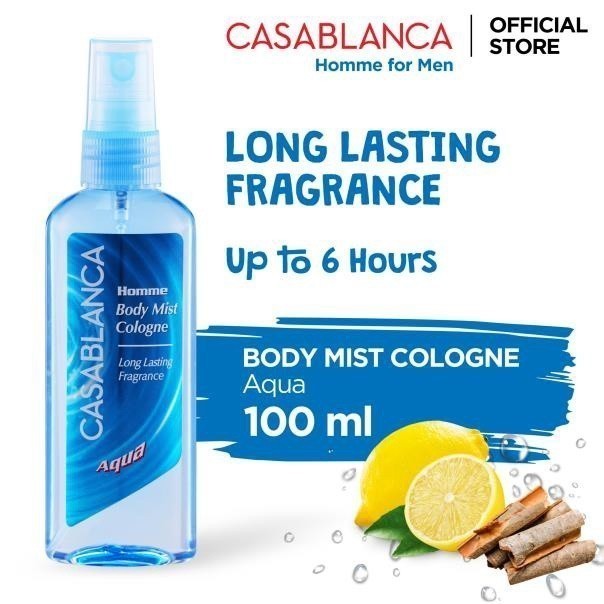 Casablanca Body Mist Aqua (Light Blue, 100ml)