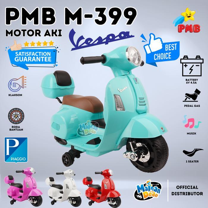 KIDLOFT Mainan Motor Aki Anak PMB 788 M788 M-788 / PMB 399 BOX VESPA LISENSI - M399 hijau, DUS BAWAA