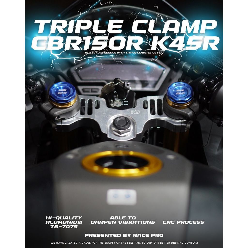 TRIPLE CLAMP RACEPRO ZX25 TRIPLE CLAMP RACEPRO R25 TRIPLE CLAMP RACEPRO CBR FACELIFT TRIPEL CLAMP Pa