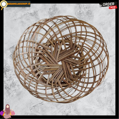 BRL Piring Anyaman / Piring Lidi Anyam Bambu/ Piring Makan Piring Rotan Piring Bambu / piring lidi a