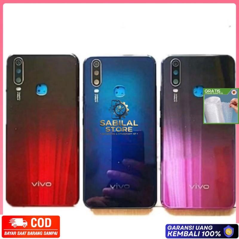 DISKON BACKDOOR HOUSING FULLSET VIVO Y12/Y15/Y17 BACK KESING+BEZZEL FULLSET