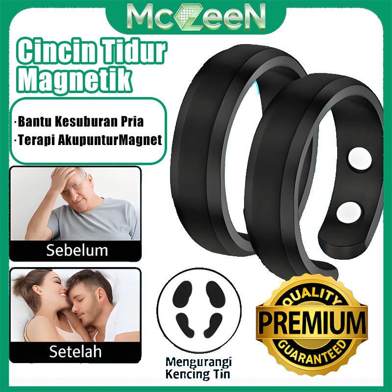 Cincin Kesehatan Pria Magnetik Ganda Open Ring Terapi Kesehatan Sehari Hari