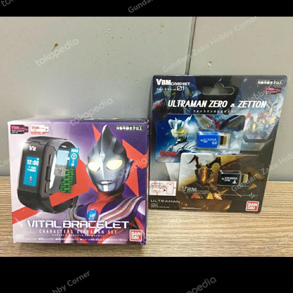 VITAL BRACELET CHARACTER ULTRAMAN + VBM CARD 1 ULTRAMAN ZERO ZETTON