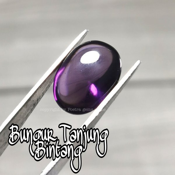 Batu Permata Bungur Tanjung Bintang Ungu Kristal