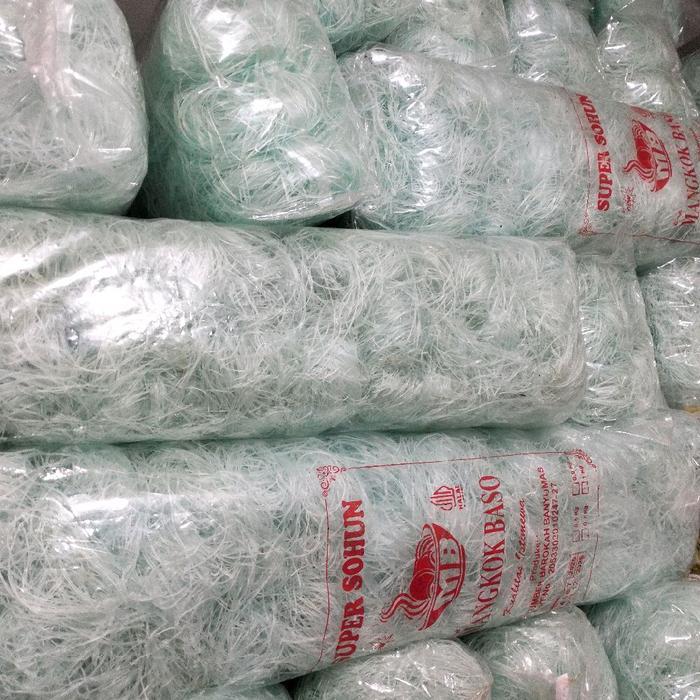 Mie Soun Biru -+1kg Cap Mangkok Isi 28-30 Gulung Praktis untuk Bakso Soto dan Hidangan Lainnya - Foo