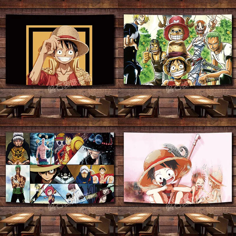One Piece Mochi D Luffy background cloth ins hanging cloth wall decoration anime bedside decoration