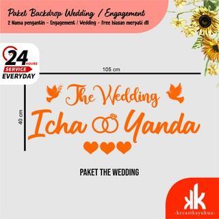 HOT PRODUK Kreasikayukuu Hiasan Dinding Kertas Jasmine PAKET Wedding Engagement Lamaran Photoboth - 