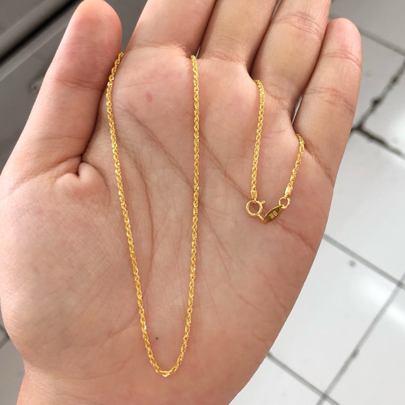 TERMURAH Kalung Emas Muda Asli Model Nuri Kadar 875 Berat 5gram Ada Surat