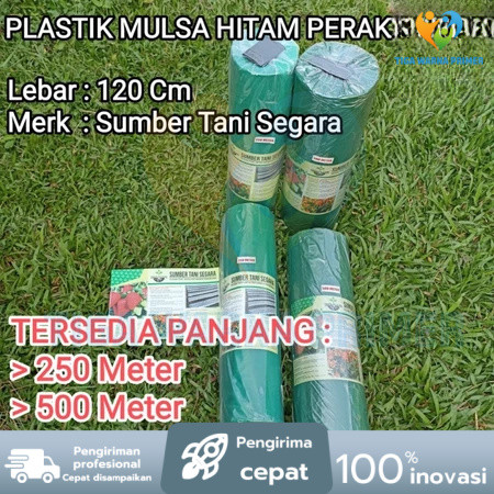PLASTIK MULSA HITAM PERAK 120 CM