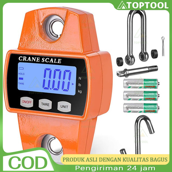 (COD) Timbangan Gantung Digital & Jarum 50kg 100kg 200kg | Mini Crane Scale Timbangan Daging & Baran