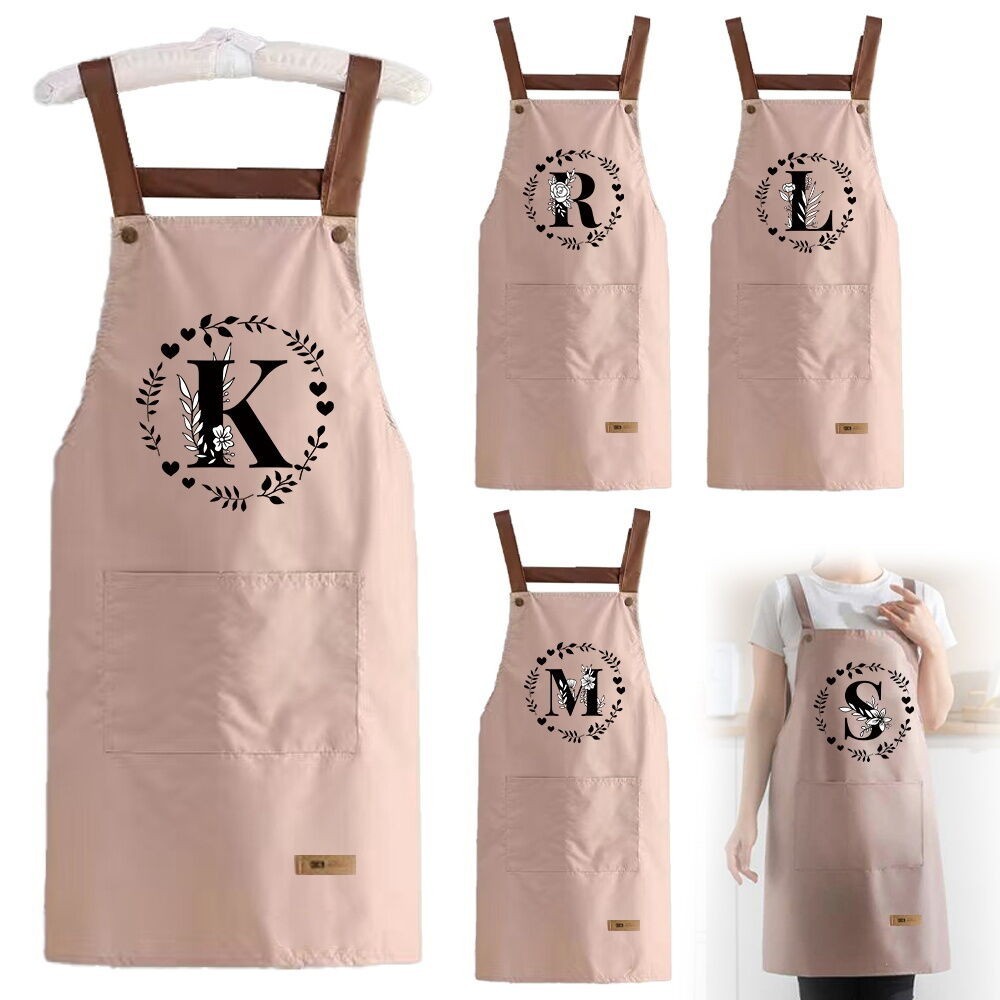 Celemek Apron Korea cewek cowok Bahan katun Waterproof Anti Air Cafe Kopi Barista Celemek barista