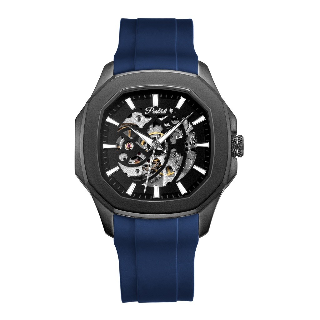 Parlent Gallant Edge Rubber - Jam Tangan Pria 42mm, Automatic Movement, Waterproof 5ATM (50M), Stain