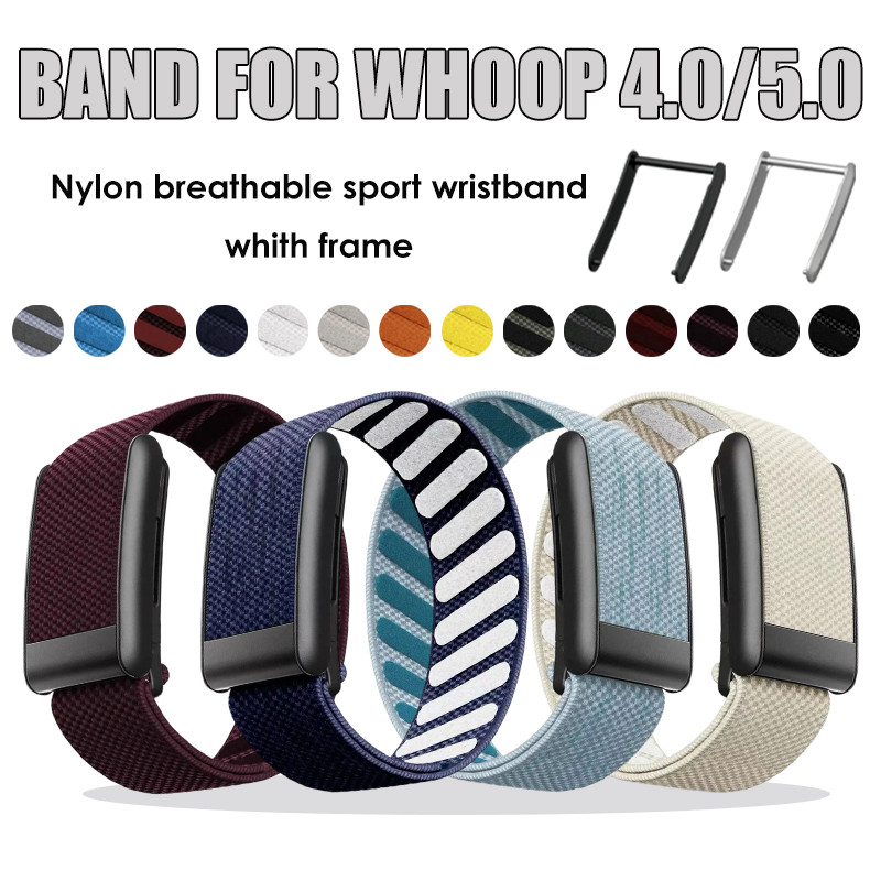 Nylon Fitness Wristbelt +Frame Adjustable Strap for Whoop 5.0 Bands 4.0 Whoop 5.0 Elastic Sports Cor