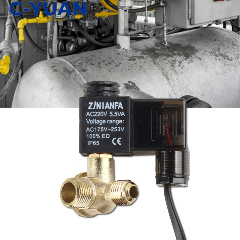 CYUAN 3/8 Inch Katup Selenoid Kompresor / Valve Selenoid Kompatibel / Katup Valve