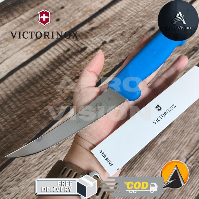 Pisau Boning Knife Victorinox 12 cm original blue fibrox 5.6602.12 - Tanpa Sarung