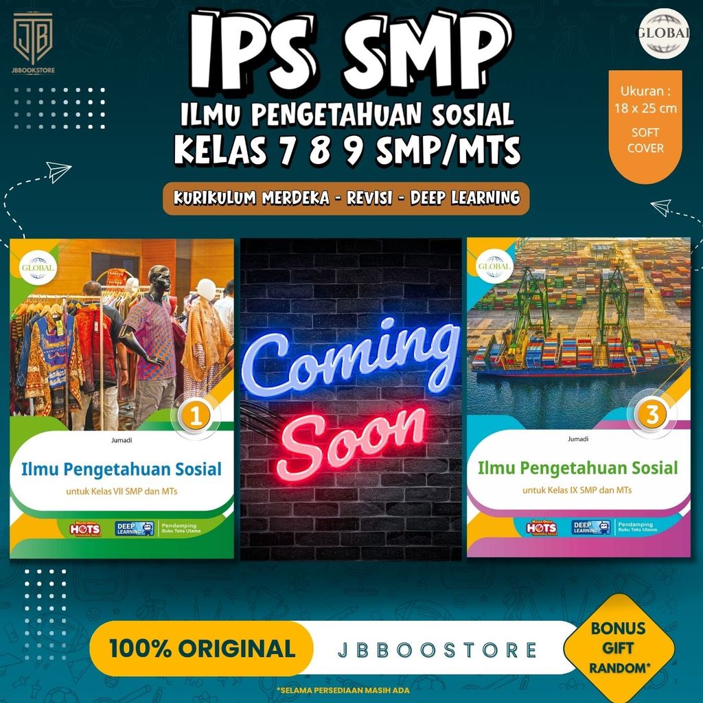 [ Tiga Serangkai ] Buku Ilmu Pengetahuan Sosial Kelas 7 8 9 SMP/MTS / IPS SMP / Kurikulum Merdeka De