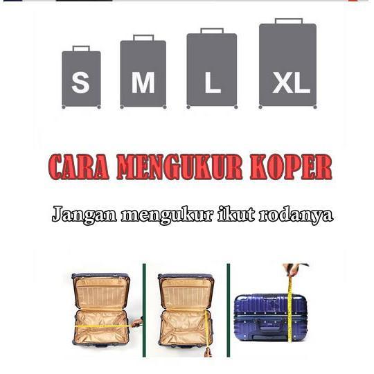 Mediatech Sarung Koper Pelindung Koper Warna Polos Luggage Cover 481001 Fleksibel dengan Lubang Hand