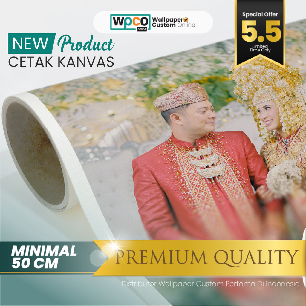 Cetak Foto Kanvas Custom Lembaran Premium Quality