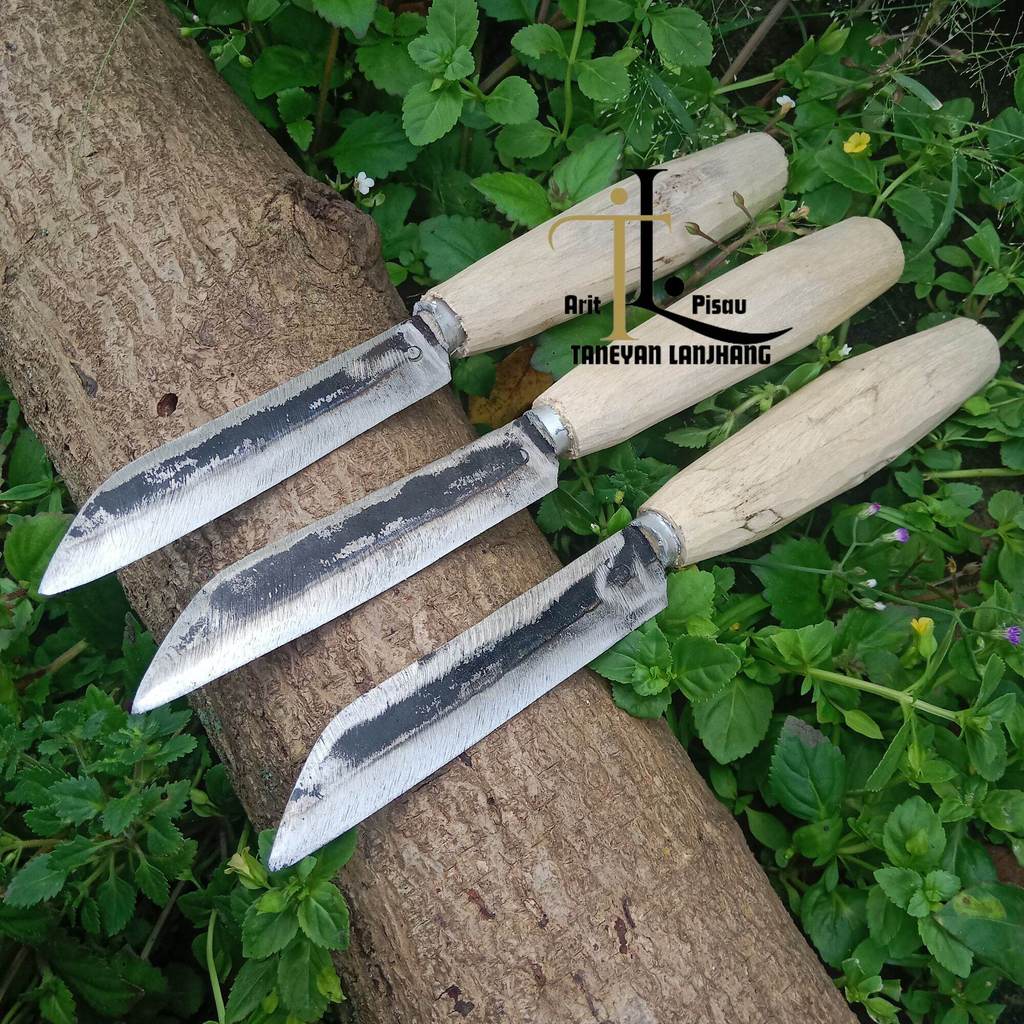 Pisau Kecil Baja Termurah Se Indonesia 18 Cm/Pisau Raut Bambu Super Tajam/Pisau Pisau Dapur Madura B