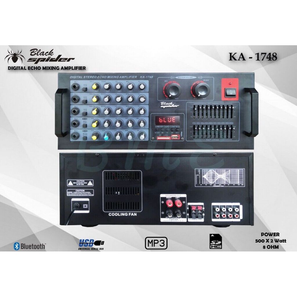 POWER AMPLIFIER BLACKSPIDER KA 1748 AMPLI BLACK SPIDER KA1748 ORIGINAL