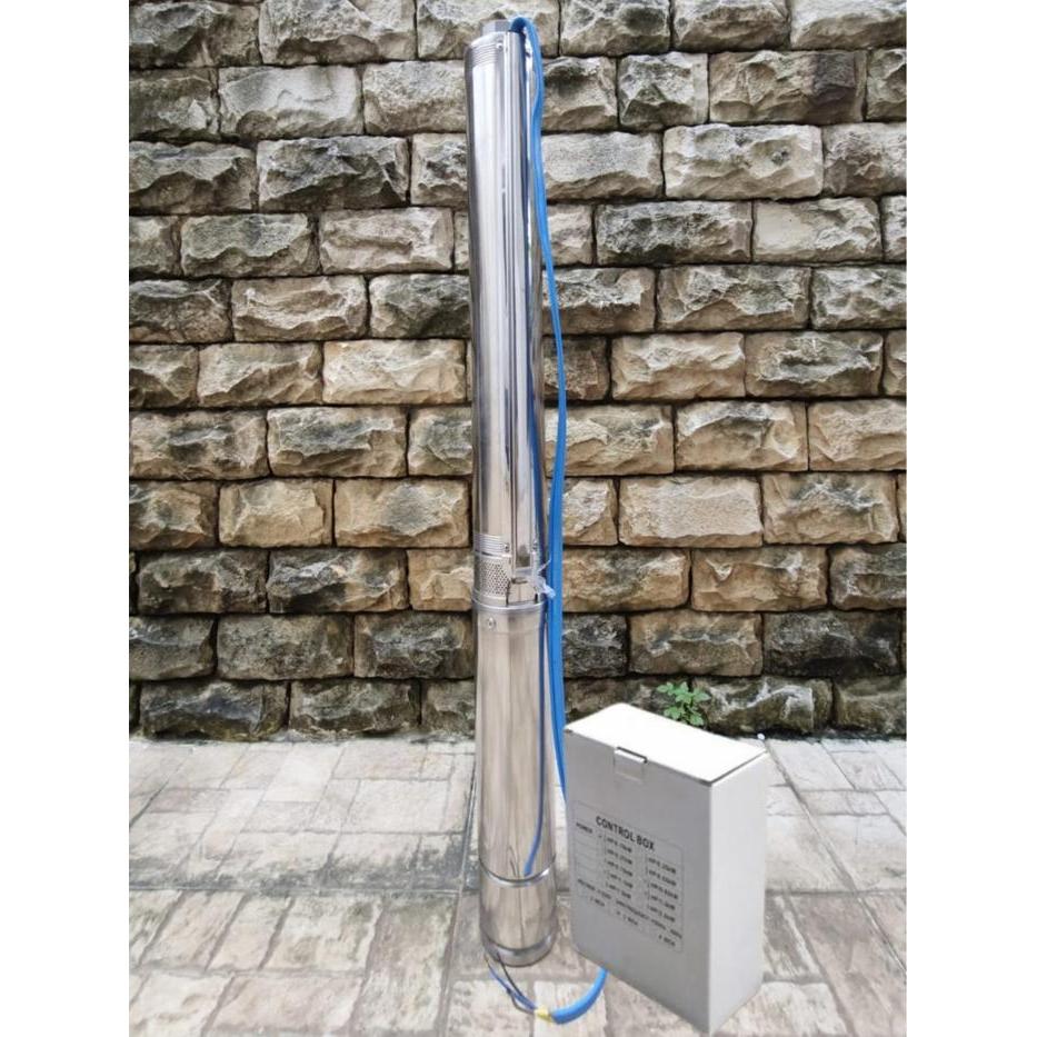 MAXPUMP 100QJD3-10325-1.5SP Mesin Pompa Air Satelit Submersible Pump 4inch Kipas Stainless 4SS 2hp P