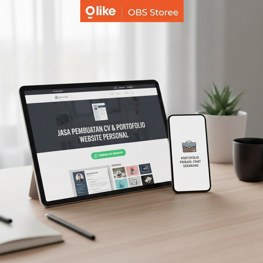 Jasa Pembuatan CV dan Portofolio halaman Website Personal Format Website