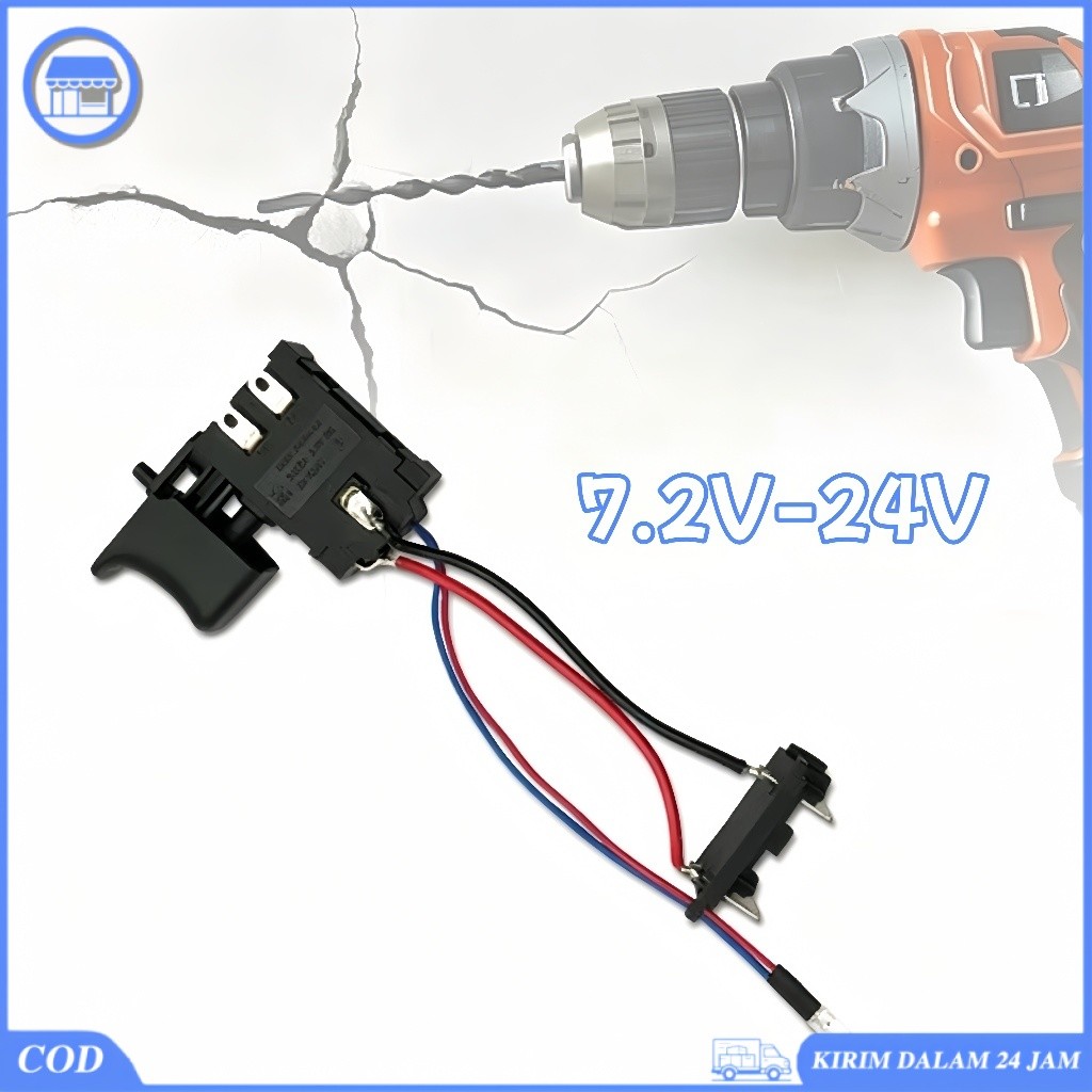 Switch Saklar Bor Cordless Switch Saklar Bor Baterai Saklar Trigger Bor Cas 7.2-24 Volt 16A