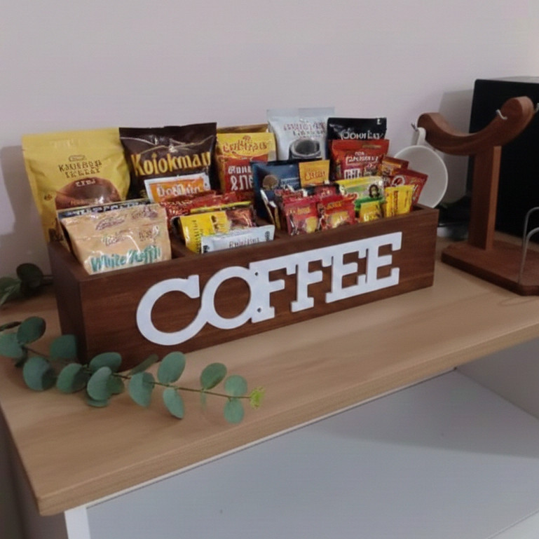Rak Kopi Sachet Rak Coffee Minimalis Dekorasi Rumah