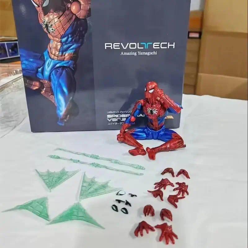 16cm Marvel Spider-Man Peter Parker Action Figure Revoltech Amazing Yamaguchi Spiderman 2.0 Collecti