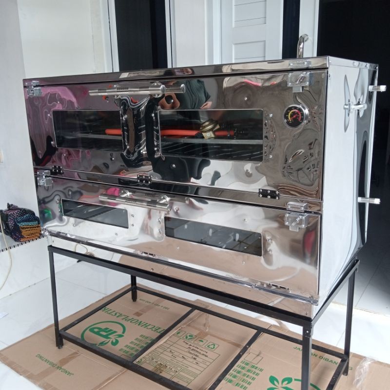 OVEN GAS PREMIUM BAHAN STAINLESS UKURAN 150x55x70 // OVEN PEMBUAT KUE BASAH DAN KERING//OVEN GAS BES