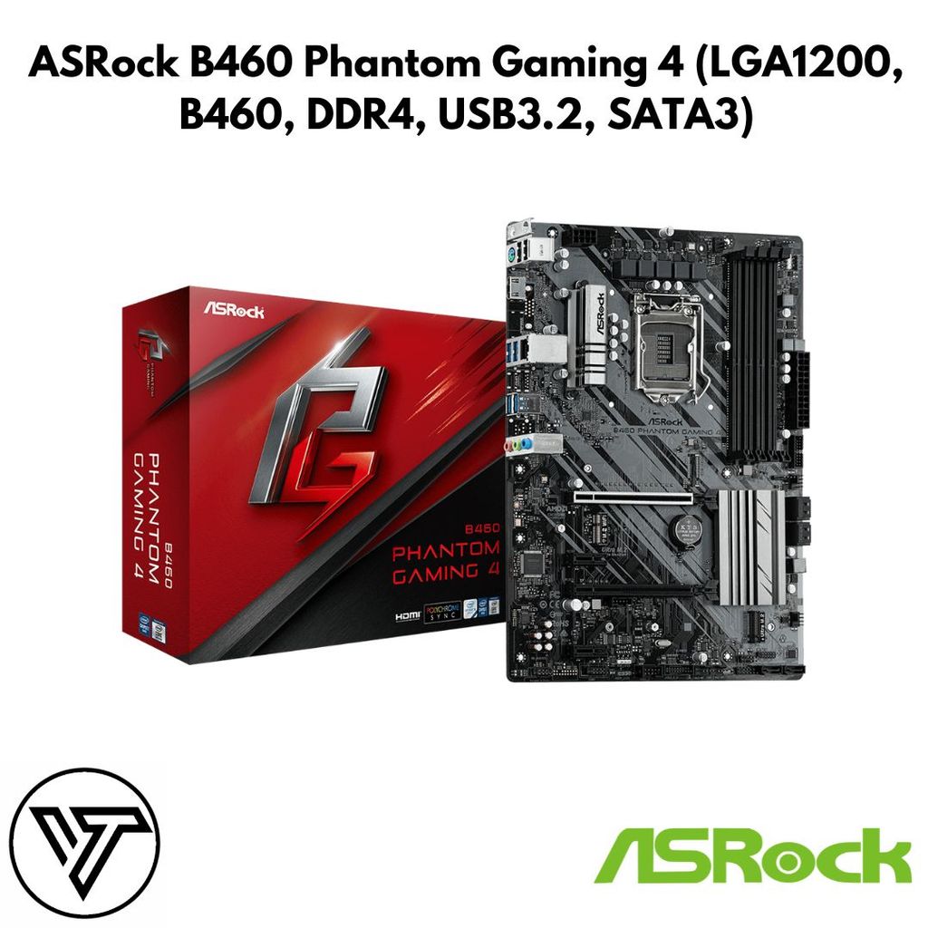ASRock B460 Phantom Gaming 4 (LGA1200, B460, DDR4, USB3.2, SATA3)