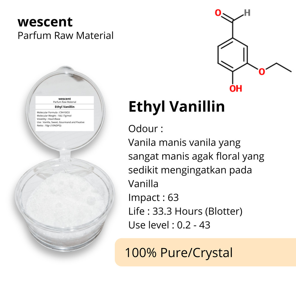 Aroma Chemical - Ethyl Vanillin Crystal Parfum Raw Material