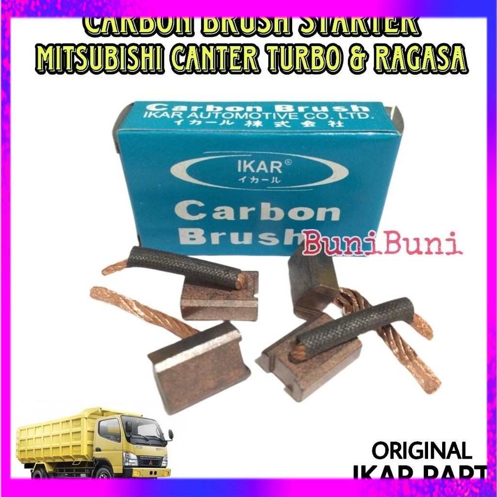 Berkualitas CARBON BRUSH STARTER CANTER - Kul Cool Arang Dinamo Starter / Stater Mobil Truk CANTER T