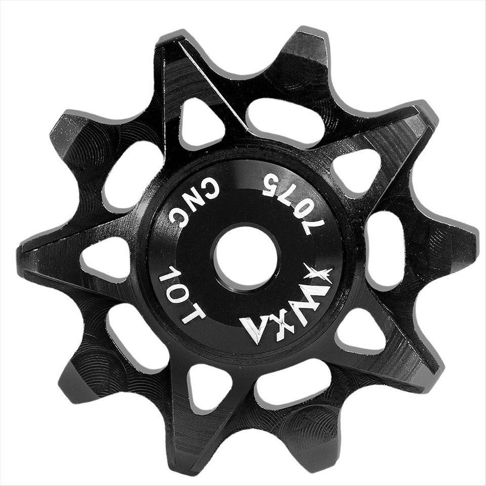 10T Derailleur Pulley Wheel with Positive Negative Teeth Ceramic Bearings Cycling Componen Black