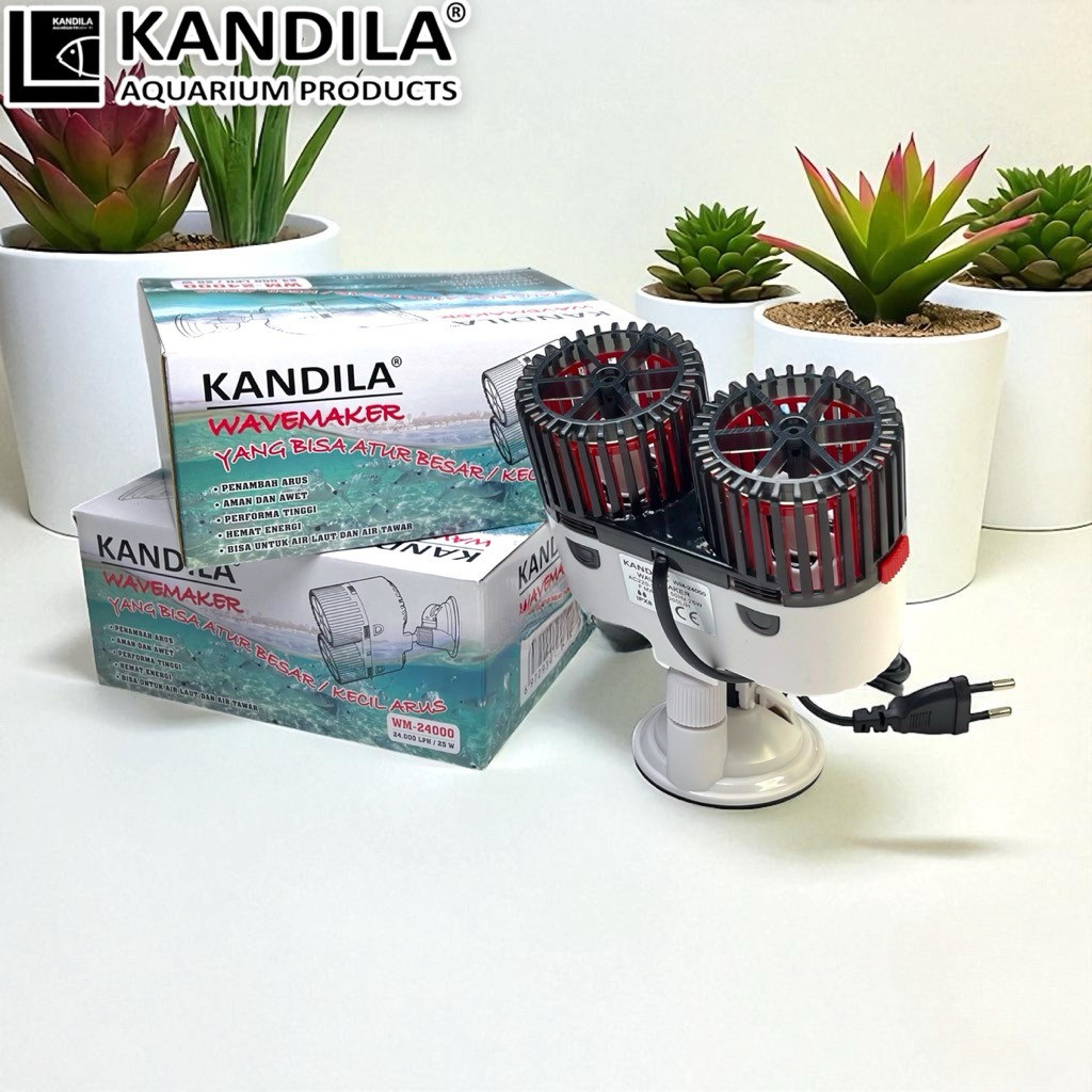 Wave Maker Kandila WM-24000 Double Head - Pembuat Arus Aquarium & Kolam Besar 24000 LPH